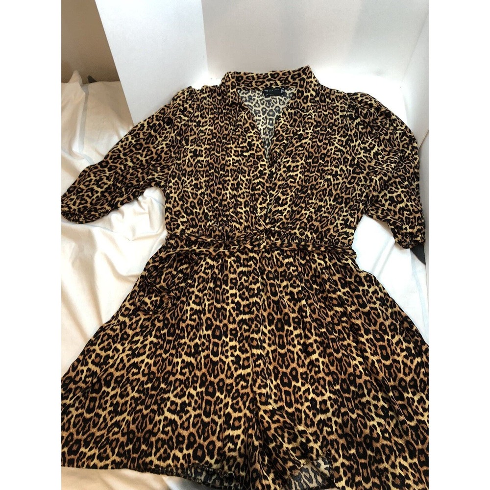 WOMEN ASOS DESIGN CURVE ROMPER ANIMAL PRINT PLUS SZ16